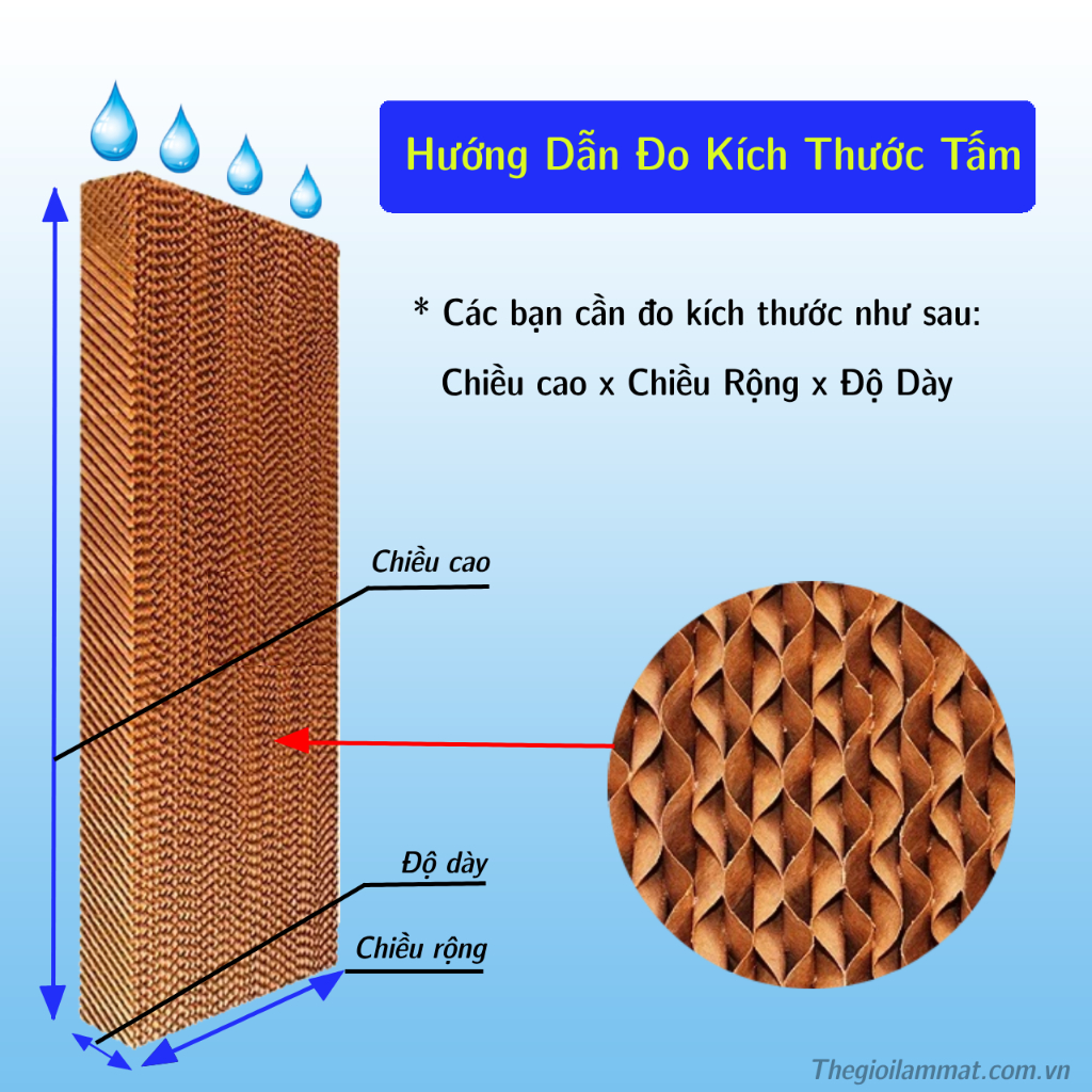 Bộ 3 tấm làm mát coolingpad Chống Rêu