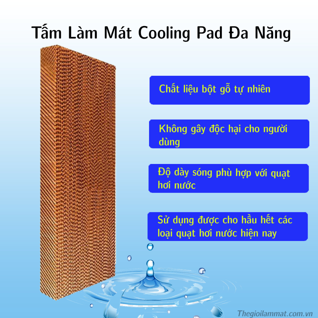 Bộ 3 tấm làm mát coolingpad Chống Rêu