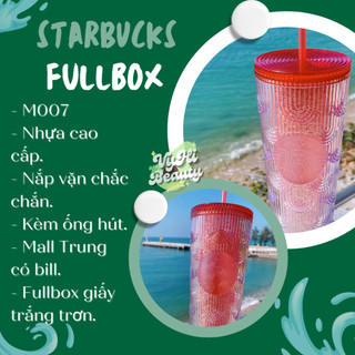 Ly nước Starbucks đỏ kim tuyến 710ml