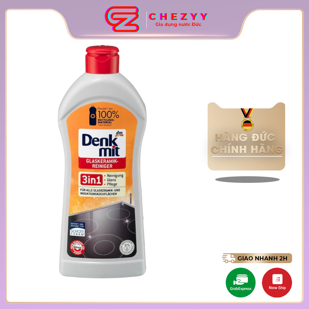 Dung dịch vệ sinh bếp từ Denkmit 3in1 [Hàng Đức chính hãng]
