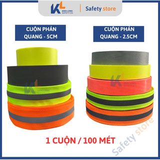 Dây phản quang vải, dây phản quang giao thông 5cm, 2.5cm các màu