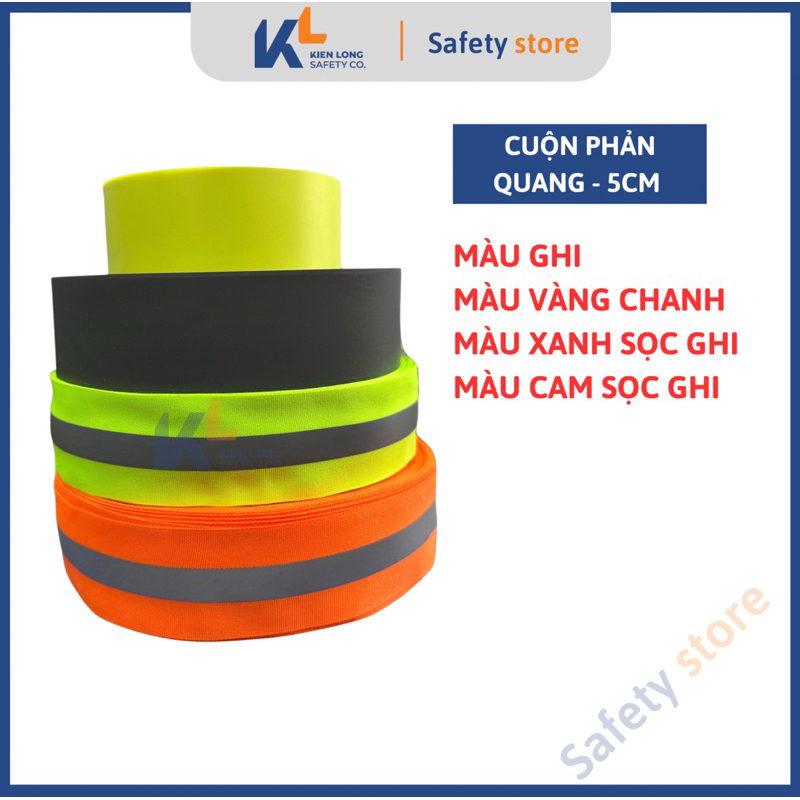 Dây phản quang vải, dây phản quang giao thông 5cm, 2.5cm các màu