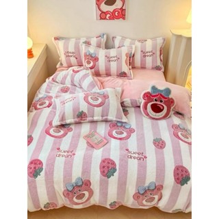 set chăn ga nhập khẩu nỉ nhung 3d