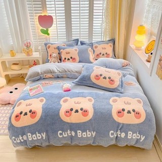set chăn ga nhập khẩu nỉ nhung 3d