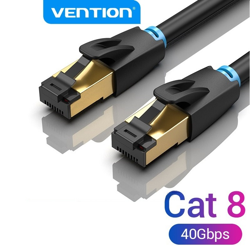 Dây cáp mạng Cat8 Vention SFTP đúc sẵn 2 đầu cao cấp hỗ trợ tốc độ 40Gbps, dài 10m/15m/20m