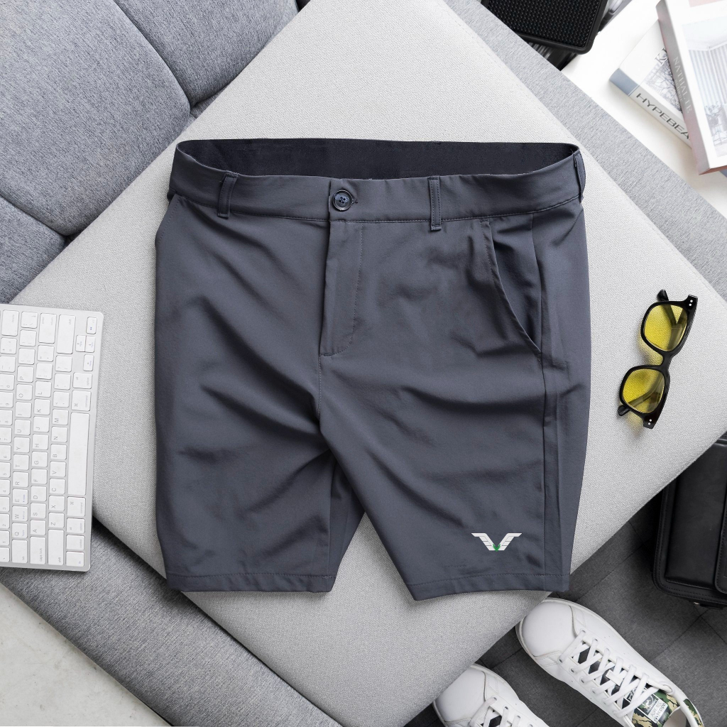 QVN07- QUẦN SHORT ĐÙI NAM TENNIS, GOLF ĐẸP, CHẤT SI GIÓ CAO CẤP, MAY CHUẨN FORM