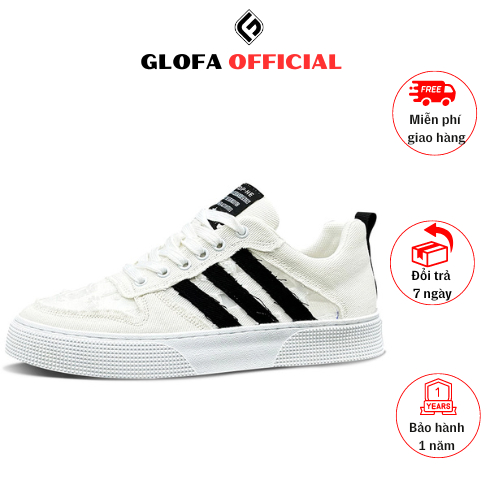 Giày Snacker Nam GLOFA-26 Chất Kaki Rách Độc Đáo, Mẫu Mới 2023