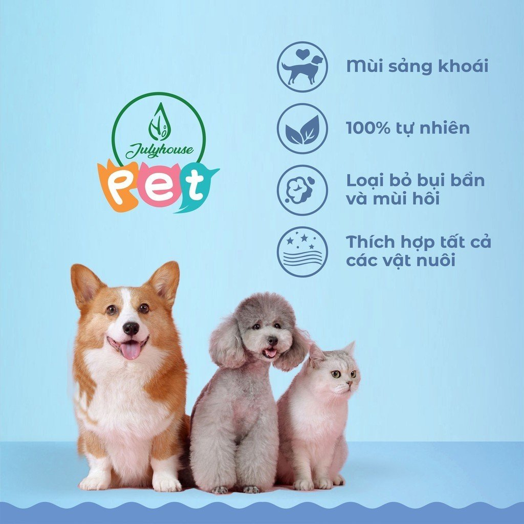 Nước lau sàn khử mùi hôi chó mèo JULYHOUSE kết hợp tinh dầu Oải Hương, Vỏ Bưởi, Khuynh Diệp và Sả Chanh 1000ml