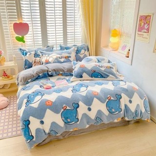 set chăn ga nhập khẩu nỉ nhung 3d