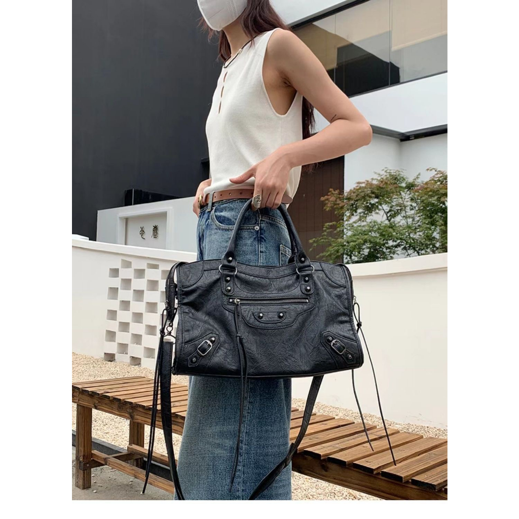 Túi xách nữ đeo vai đeo chéo cá tính da Pu rõ vân đựng vừa ipad