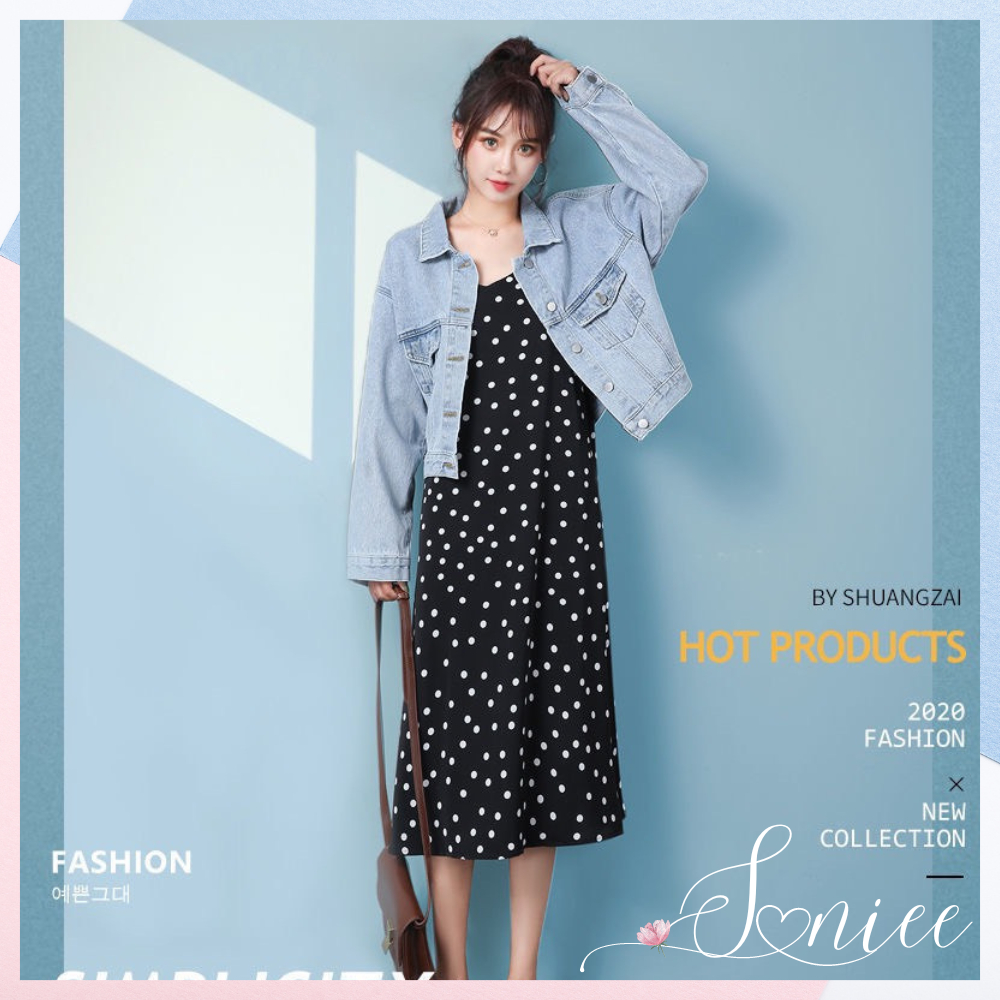 Áo khoác bò nữ jean denim jacket croptop dày dặn có túi màu wax hàng Quảng Châu cao cấp freesize dưới 62kg SanieeClothes