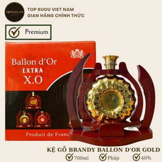 Kệ gỗ brandy xo ballon d'or extra gold - 700ml - nhập khẩu pháp
