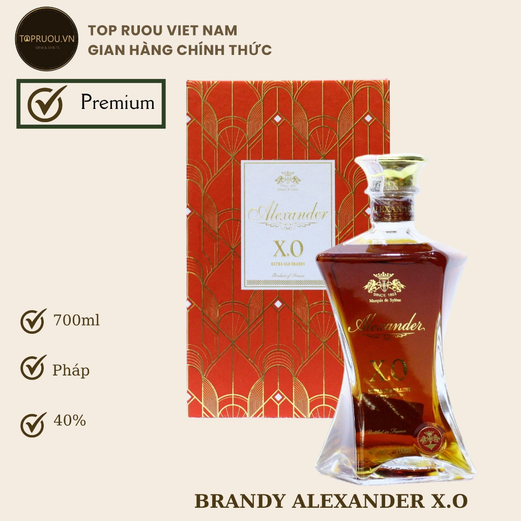 [Chính hãng] [topruou.vn] BRANDY XO ALEXANDER - 700ML - NHẬP KHẨU PHÁP