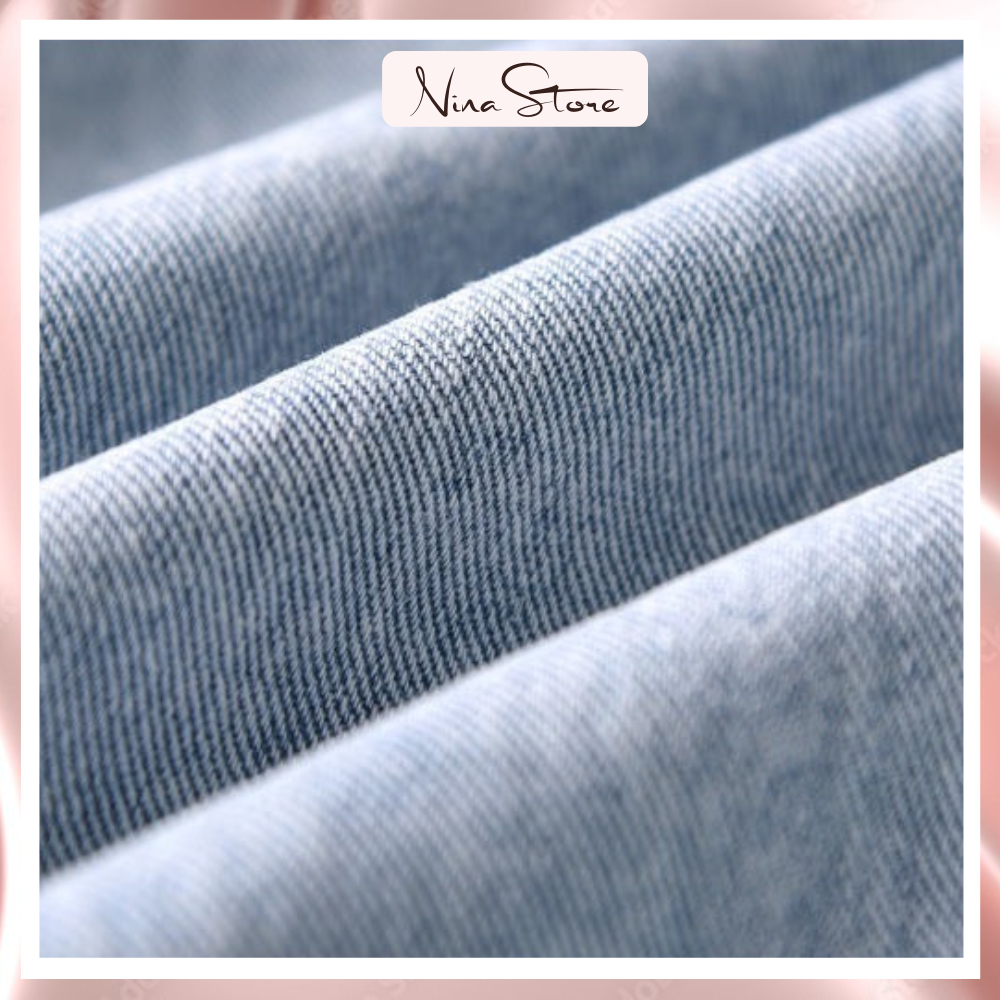 Áo bò nữ jean denim jacket khoác ngoài croptop có túi màu wax hàng Quảng Châu cao cấp freesize dưới 62kg NinaStore