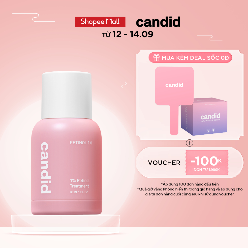 Hoạt Chất Retinol 1% Chống Lão Hóa & Cải Thiện Nếp Nhăn - CANDID 1% Retinol Treatment 30ml