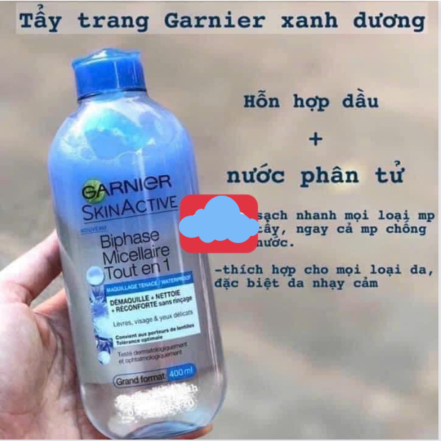 Nước tẩy trang Garnier Micellar Water dành cho mọi loại da 400ml