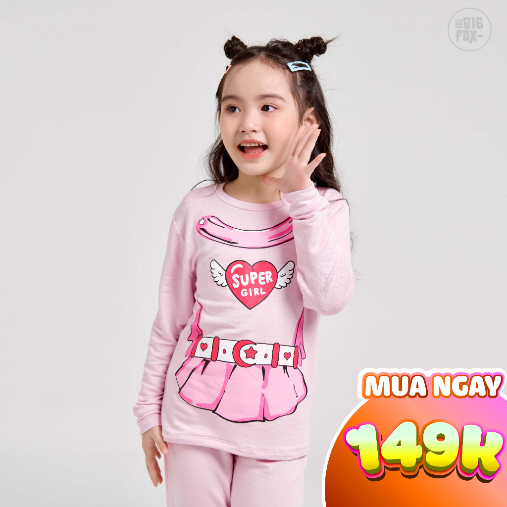 Bộ đồ quần áo trẻ em thu đông dài tay hóa trang siêu nhân Halloween cho bé gái Bigfox miss meow 12 - 29kg