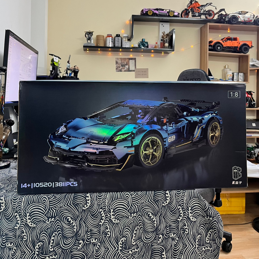 Mô hình NON-LEGO siêu xe Lamborghini Aventador SVJ, mô hình technic tỉ lệ 1:8 3811 PCS, BẢN ĐẸP CHI TIẾT CAO