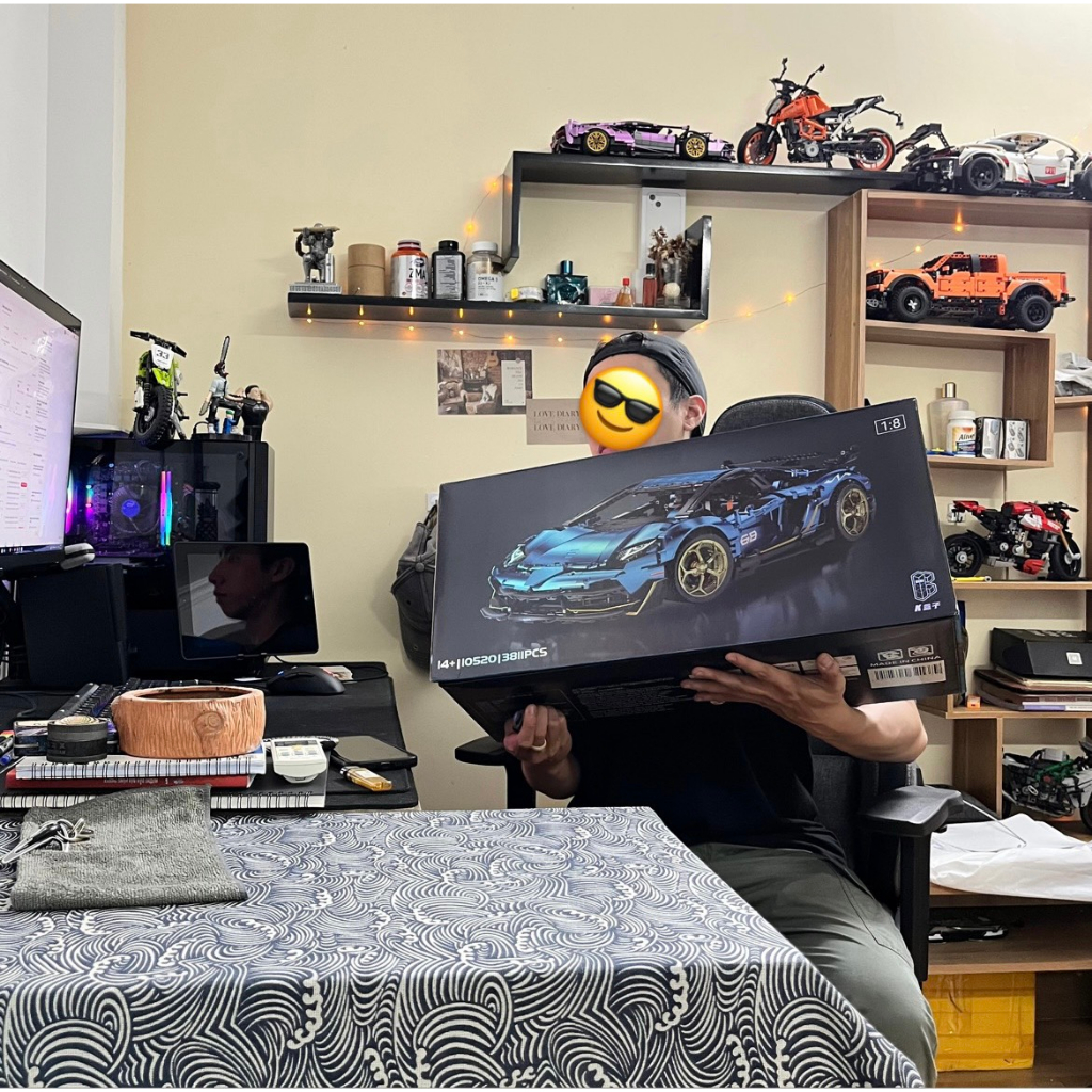 Mô hình NON-LEGO siêu xe Lamborghini Aventador SVJ, mô hình technic tỉ lệ 1:8 3811 PCS, BẢN ĐẸP CHI TIẾT CAO