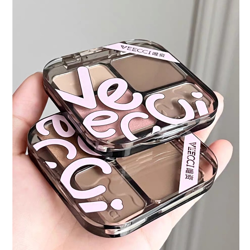 VEECCI - Bảng Phấn Tạo Khối Và Bắt Sáng VEECCI Tự Nhiên Lâu Trôi Chống Thấm Nước Hot Douyin