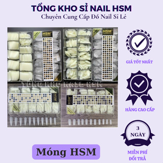 [HOT TẾT 2026] Móng úp tay HSM hộp 500 móng hàng chuẩn form GB có sẵn 30 loại - Tổng Kho Nail Mi HSM