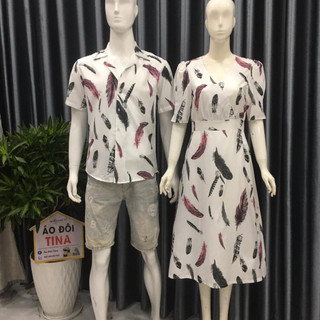 SET ĐỒ ĐÔI NAM NỮ ĐẸP COUPLE TINA SET ĐỒ CẶP NAM NỮ ĐẸP HỌA TIẾT ĐI BIỂN THEO PHONG CÁCH HÀN QUỐC SIÊU XINH