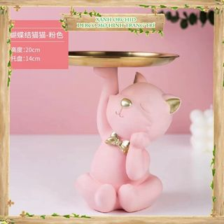 Decor Để Bàn "Mèo há miệng" đựng chìa khóa trang trí phong cách Bắc Âu