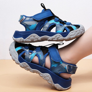  Dép rọ sandal bít mũi bé trai 4 - 12 tuổi sandal bé học tiểu học đế Eva kháng khuẩn rất nhẹ phong cách Châu Âu 