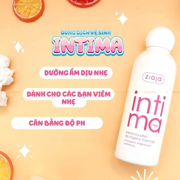 Dung dịch vệ sinh phụ nữ Intima Ziaja Ba Lan 200ml - Khử mùi dưỡng ẩm, giảm ngứa rát - MPX