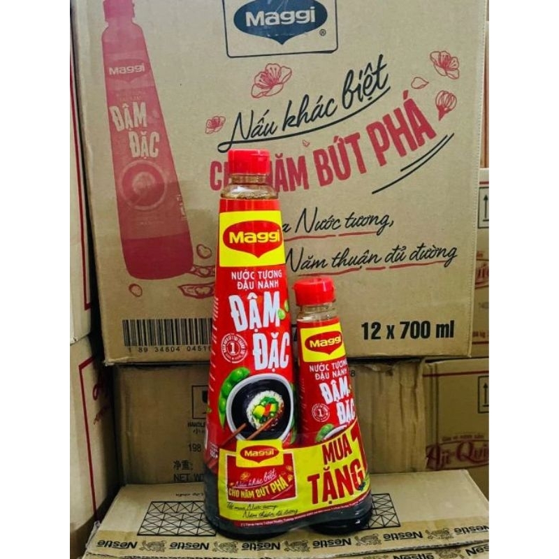 Nước tương Maggi đậm đặc 700ml tặng kèm chai maggi 200ml
