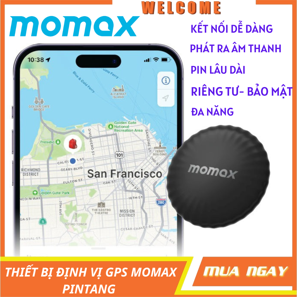 Thiết Bị Định Vị GPS Momax PINTAG BR5, Theo Dõi Trẻ Em, Ô tô, Xe Máy, Thú Cưng, Chống Thất Lạc, Bảo Vệ Tài Sản