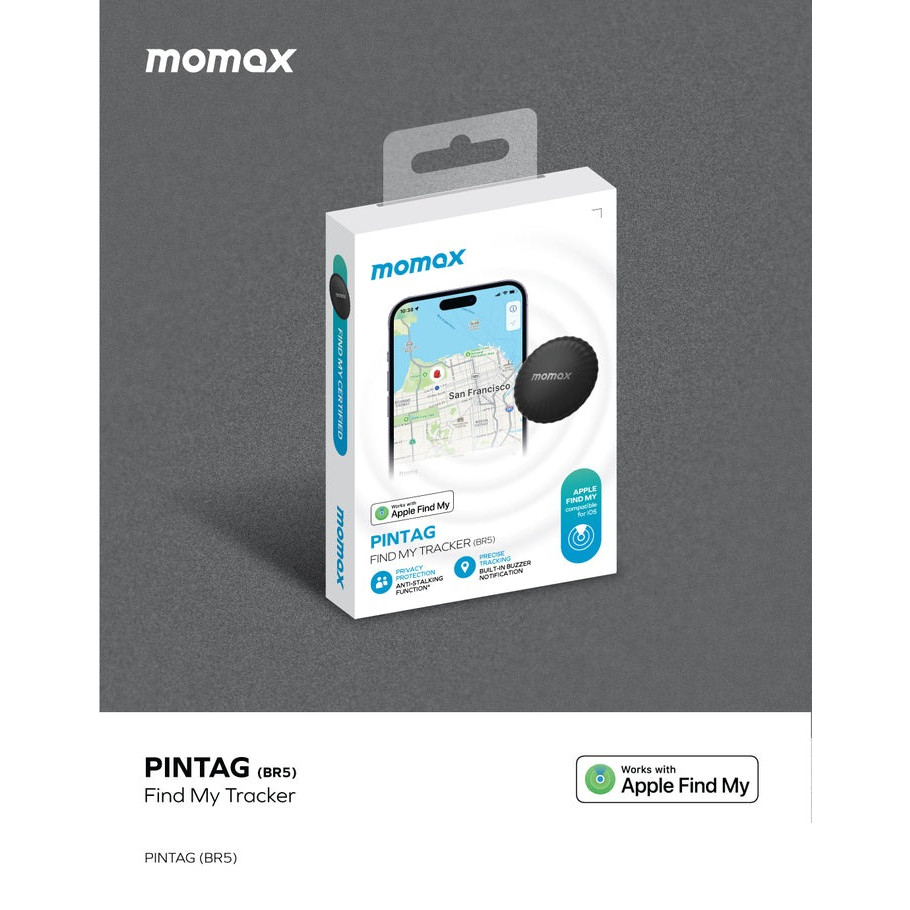 Thiết Bị Định Vị GPS Momax PINTAG BR5, Theo Dõi Trẻ Em, Ô tô, Xe Máy, Thú Cưng, Chống Thất Lạc, Bảo Vệ Tài Sản