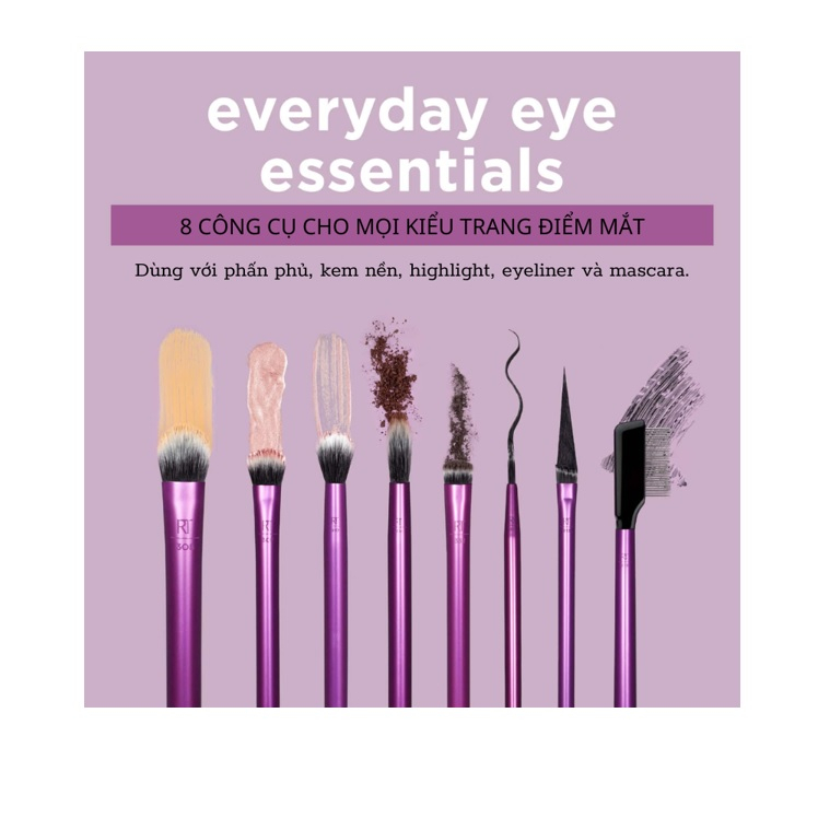 Bộ Cọ Cá Nhân 13 cây Real Techniques Face Essentialse Veryday Eye Set Brush