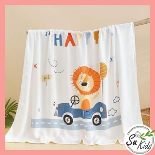 Chăn lụa cotton chăn hè cho bé mềm cao cấp mềm mại thoáng khí, khăn lau người aden