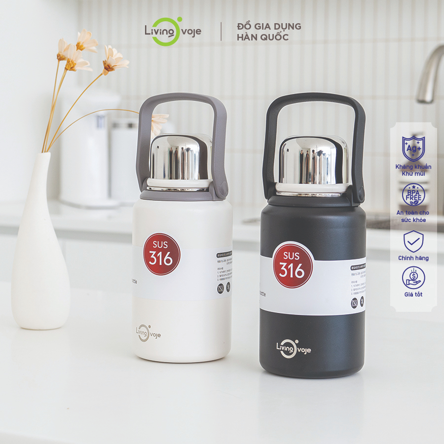 LivingOvoje Camping Tumbler 900ml - Bình Giữ Nhiệt Cắm trại 900ml - Bình Giữ Nhiệt dung tích lớn