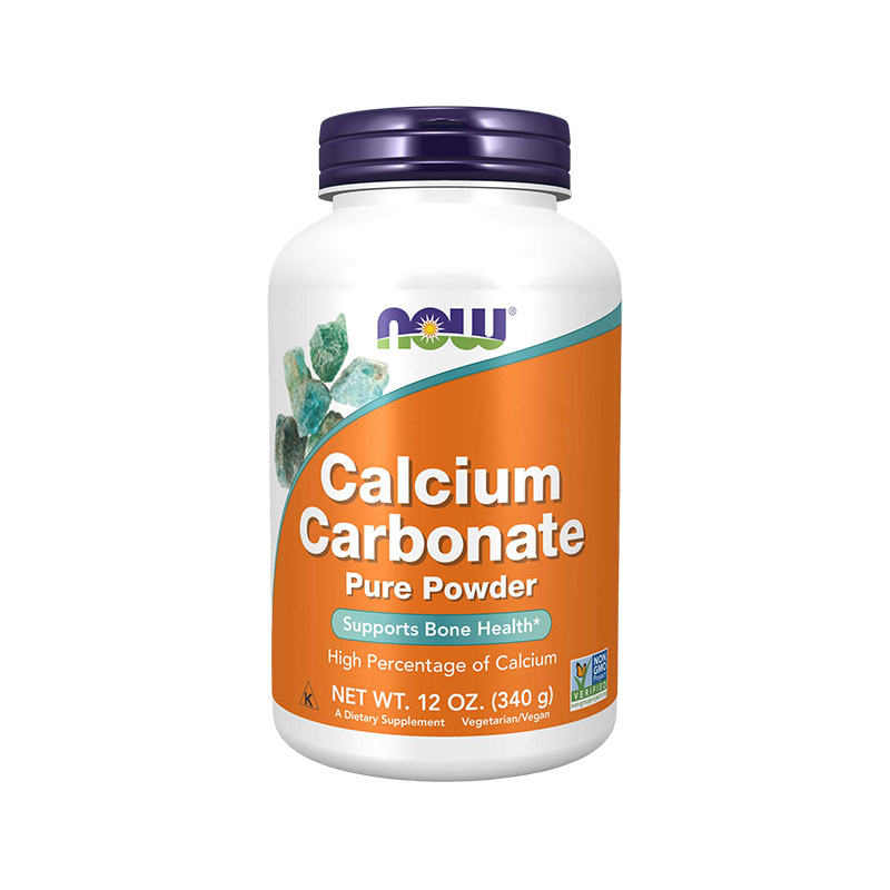 NOW CALCIUM CARBONATE POWDER 600MG 340GRAM Bổ Sung Canxi Giúp Xươn Chắc Chắn - Không Vị