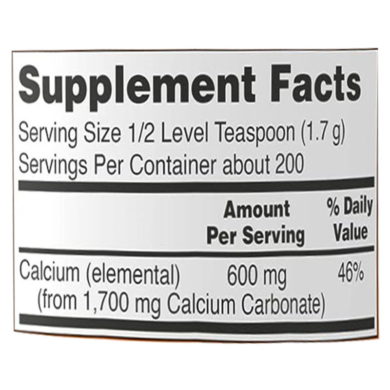 NOW CALCIUM CARBONATE POWDER 600MG 340GRAM Bổ Sung Canxi Giúp Xươn Chắc Chắn - Không Vị