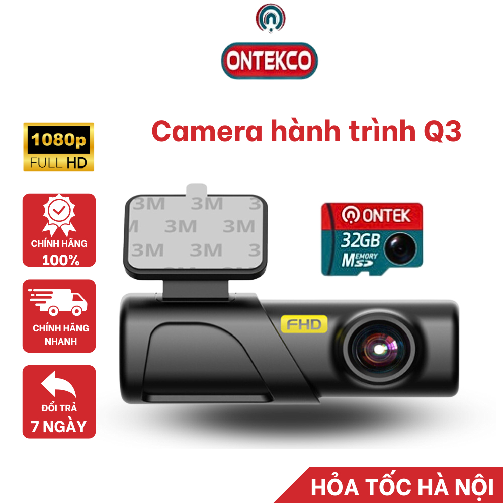 Camera hành trình ONTEKCO Q3 wifi xem video không dây qua APP mobile, hình ảnh 1080P