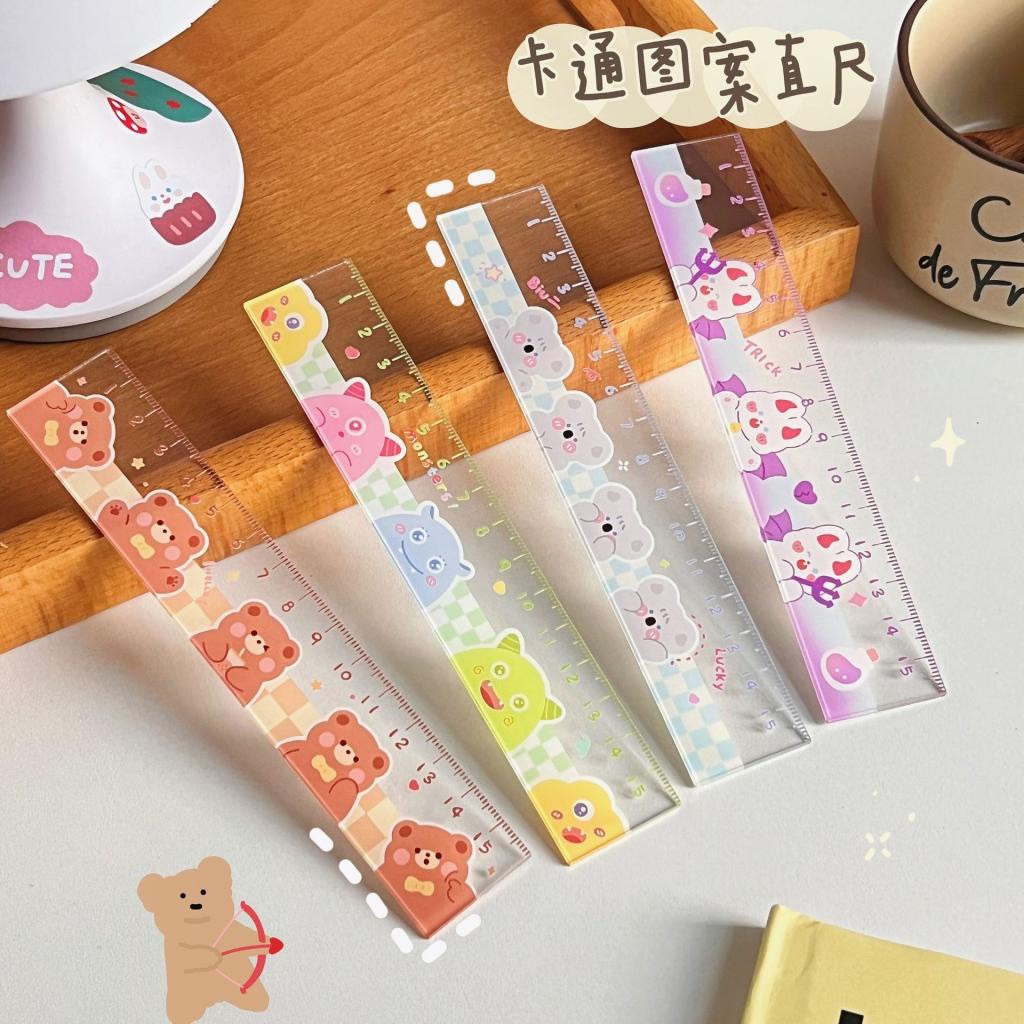 Thước kẻ 15cm hoạ tiết hoạt hình phong cách mới dễ thương dành cho học sinh-Happyfunny