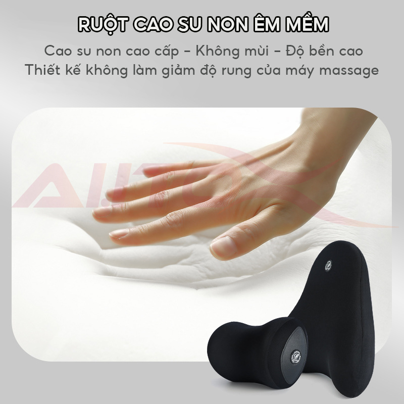Gối tựa đầu ô tô gắn máy massage AutoX máy rung 6 chế độ và 3 cấp độ làm mạnh ruột cao su non cực êm | BigBuy360 - bigbuy360.vn