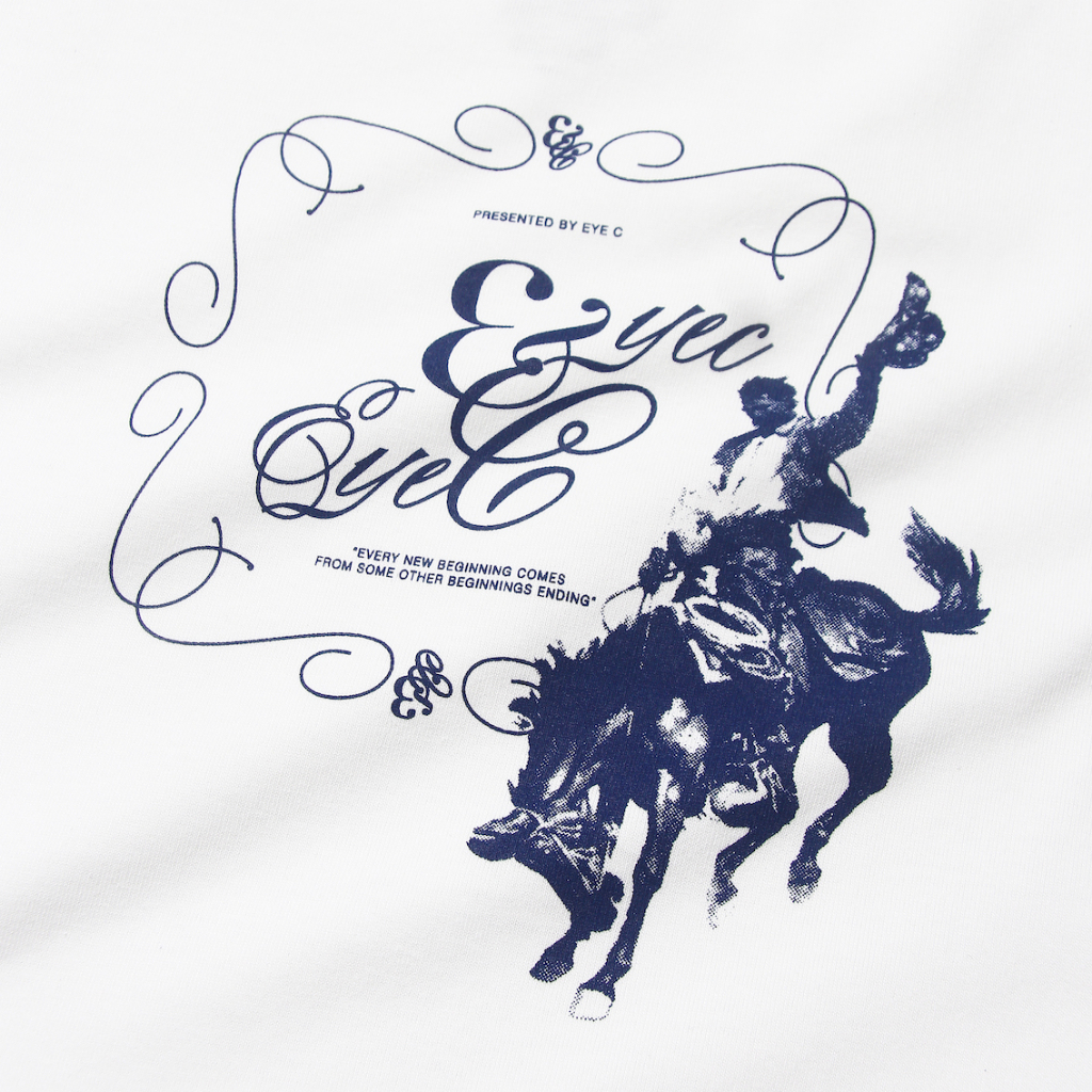 Áo thun nữ Baby tee - EYE C CHEVAL TEE/ TRẮNG