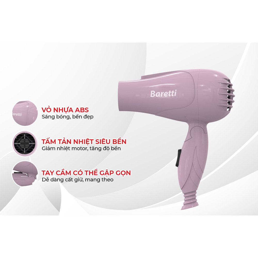 Máy Sấy Tóc Baretti BRD232B/P