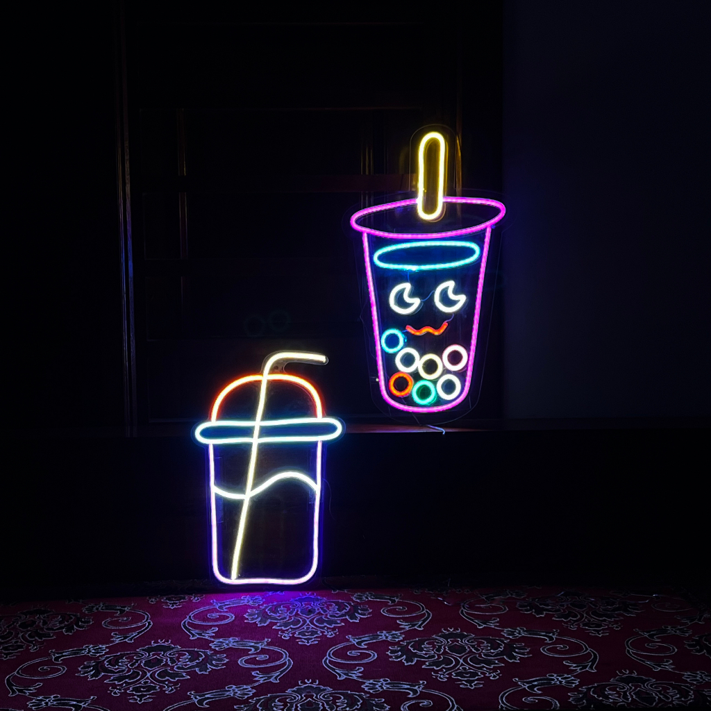 |TRÀ SỮA NEON collection| Đèn led neon theo yêu cầu decor trang trí quán trà sữa NEONCHILL97