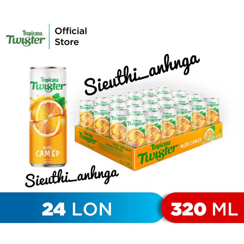 Nước Cam Ép Twister Thùng 24 non x 320ml