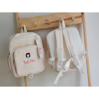 Balo thêu tên cho Bé 30cm ( tặng kèm name tag thêu tên )