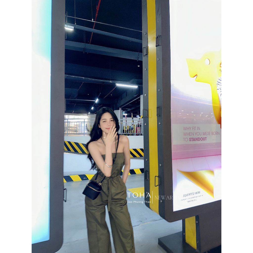 Jump Kaki Rút Eo Đen Rêu