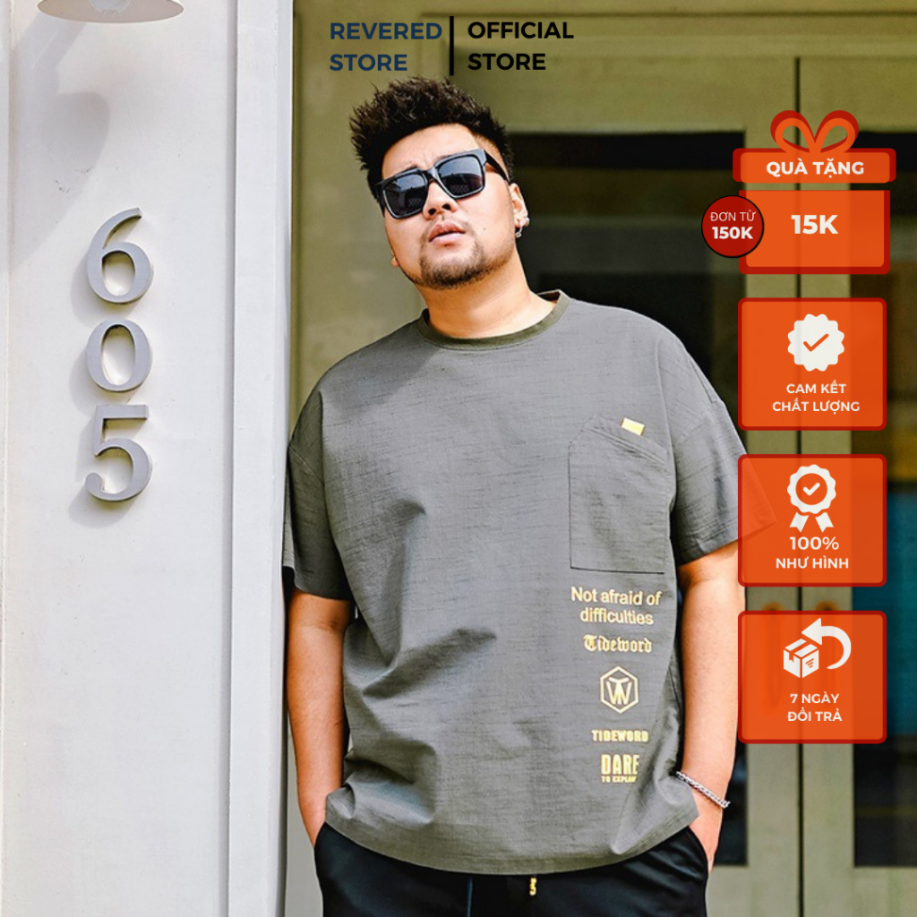Áo Thun Nam Big Size Revered  - Chất Liệu Cotton 100% Co Giãn