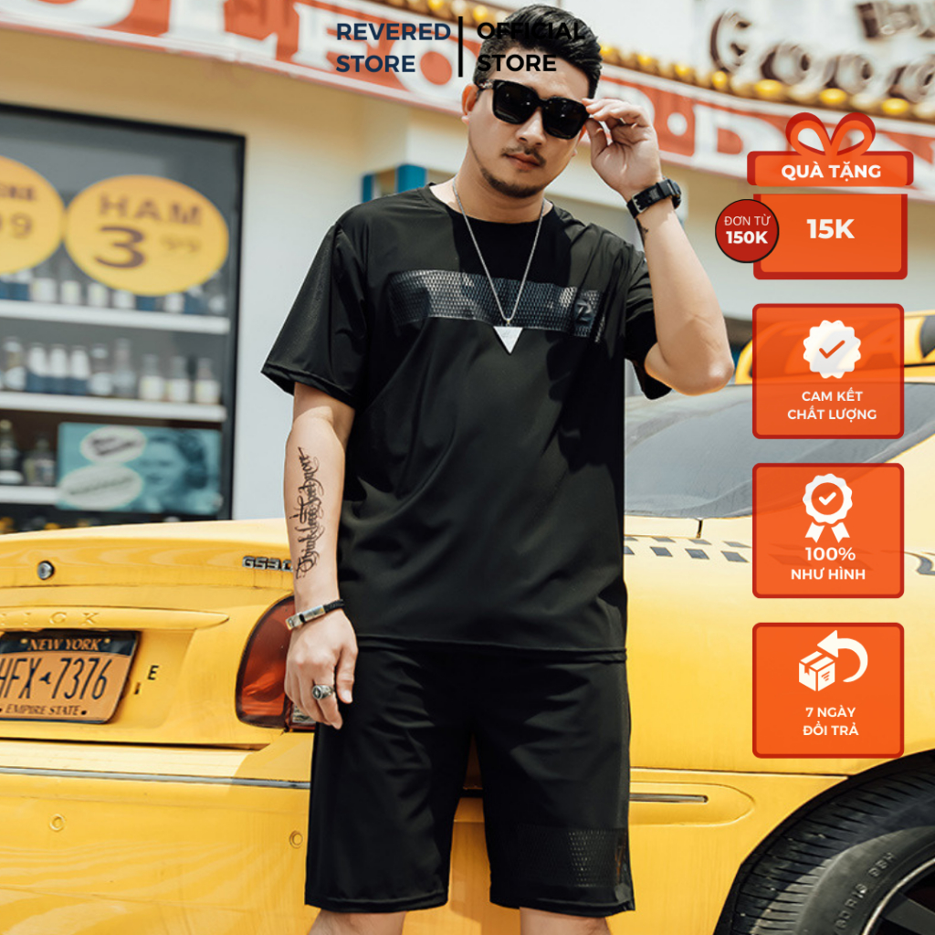 Áo Thun Big Size Nam Revered - 55kg-175kg - Chất Liệu Thoáng Mát, Co Giãn, Thoải Mái Vận Động