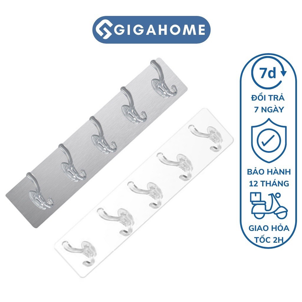 Thanh 6 Móc Dán Tường Treo Đồ GIGAHOME Siêu Dính - gd66