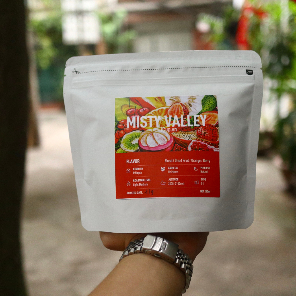 Cà phê đặc sản Ethiopia Misty Valley Natural - iCup Roaster